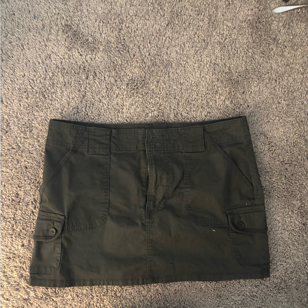 RSQ Dark Green Cargo Skirt